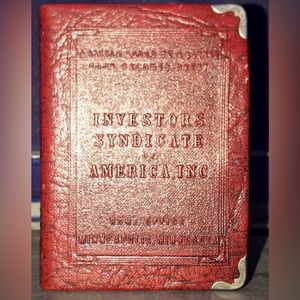 Vintage 1920s Zell INVESTORS SYNDICATE Of AMERICA Inc Minneapolis Book Coin Bank